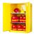 GABINETE PARA INFLAMABLES AMARILLO, ALMACENA 90 GALONES, PUERTA MANUAL 1003-0005-JU