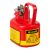 BIDON DE SEGURIDAD DE PLASTICO 0.5 GAL TIPO I COLOR ROJO CON TAPA DE ACERO INOXIDABLE JUSTRITE 14065 1003-0011-JU