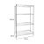 ESTANTERIA DE ALAMBRE CROMADO 92 X 46 X 160 CM DE 4 REPISAS 1010-0014-OL