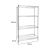 ESTANTERIA DE ALAMBRE CROMADO 92 X 61 X 160 CM DE 4 REPISAS 1010-0016-OL