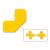 CINTA DE MEDIO ANGULO EN CRUZ USO PESADO 5CM AMARILLA PACK DE 100 MIGHTY LINE HALFAY 1013-0018-MG