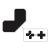 CINTA DE MEDIO ANGULO EN CRUZ USO PESADO 5CM NEGRA PACK DE 100 MIGHTY LINE HALFABLK 1013-0021-MG