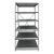 ESTANTERIA ESTANDARD DE ACERO TIPO CLIP 122X61X190CM 6 NIVELES ACERO CALIB 20 ENSAMBLADA TENNSCO QLINE 1021-0006-TE