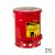 BOTE DE ACERO PARA RESIDUOS PELIGROSOS 23 LITROS ROJO AUTOCERRABLE JUSTRITE 09100 1023-0001-JU