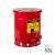 BOTE DE ACERO PARA RESIDUOS PELIGROSOS 53 LITROS ROJO AUTOCERRABLE JUSTRITE 09500 1023-0003-JU