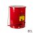 BOTE DE ACERO PARA RESIDUOS PELIGROSOS 80 LITROS ROJO AUTOCERRABLE JUSTRITE 09700 1023-0004-JU