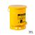 BOTE DE ACERO PARA RESIDUOS PELIGROSOS 38 LITROS AMARILLO AUTOCERRABLE JUSTRITE 09301 1023-0006-JU