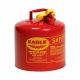 BIDON DE SEGURIDAD 5 GAL TIPO I COLOR ROJO TAPA AUTOCERRABLE JUSTRITE EAGLE UI50S 1003-0021-JU