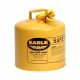 BIDON DE SEGURIDAD 5 GAL TIPO I COLOR AMARILLO TAPA AUTOCERRABLE JUSTRITE EAGLE UI50SY 1003-0022-JU