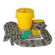 KIT PARA DERRAMES UNIVERSALES EN TAMBO DE 20 GAL, ABSORBE 18 GAL 1007-0004-BR