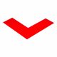 CINTA ESQUINA DE SEGURIDAD PARA PISO USO PESADO 15X15X5CM ROJO PACK DE 100 MIGHTY LINE ANGLER 1013-0014-MG