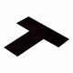 CINTA FORMA T PARA PISO USO PESADO 15X15X5CM NEGRA PACK DE 100 MIGHTY LINE BLKT 1013-0016-MG