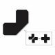 CINTA DE MEDIO ANGULO EN CRUZ USO PESADO 5CM NEGRA PACK DE 100 MIGHTY LINE HALFABLK 1013-0021-MG
