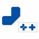 CINTA DE MEDIO ANGULO EN CRUZ USO PESADO 5CM AZUL PACK DE 100 MIGHTY LINE HALFAB 1013-0022-MG
