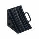 TOPE PARA LLANTA CAUCHO LAMINADO 22 X 20 X 20 CM NEGRO CON MANIJA DE ACERO 1020-0007-VE