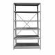 ESTANTERIA ESTANDARD DE ACERO TIPO CLIP 122X61X220CM 6 NIVELES ACERO CALIB 20 ENSAMBLADA TENNSCO QLINE 1021-0012-TE