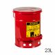 BOTE DE ACERO PARA RESIDUOS PELIGROSOS 23 LITROS ROJO AUTOCERRABLE JUSTRITE 09100 1023-0001-JU