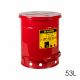 BOTE DE ACERO PARA RESIDUOS PELIGROSOS 53 LITROS ROJO AUTOCERRABLE JUSTRITE 09500 1023-0003-JU