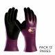 GUANTE IMPERMEABLE PREMIUM MORADO-NEGRO DOBLE RECUB. NITRILO M-MEDIANA PACK 12PARES MAXIDRY 56-426 1026-0014M-PI