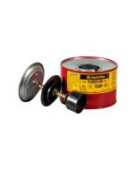LATA CON EMBOLO PARA LIMPIEZA DE PIEZAS CON LIQUIDOS INFLAMABLES CAPACIDAD 0.5 GAL (2L), ROJA 1009-0002-JU